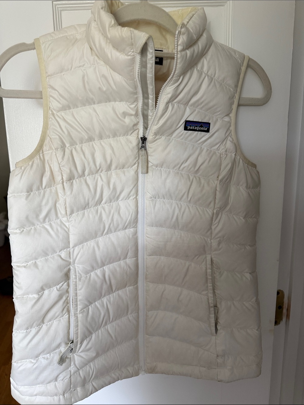 Patagonia Cream Quilted Down Vest